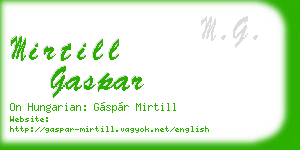 mirtill gaspar business card